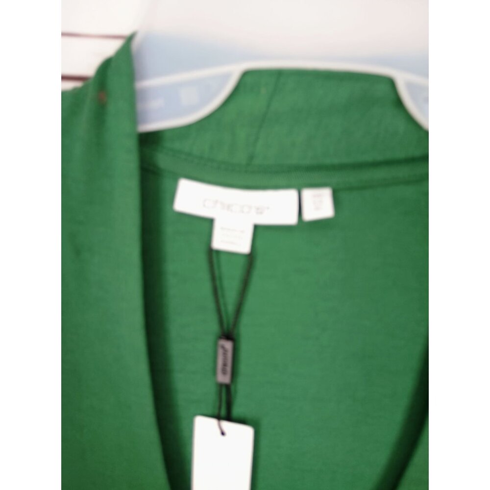 Chico's Green Wrap Blouse - Picture 7 of 7